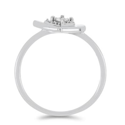 BUY 925 SILVER NATURAL WHITE DIAMOND GEMSTONE UNIQUE RING 